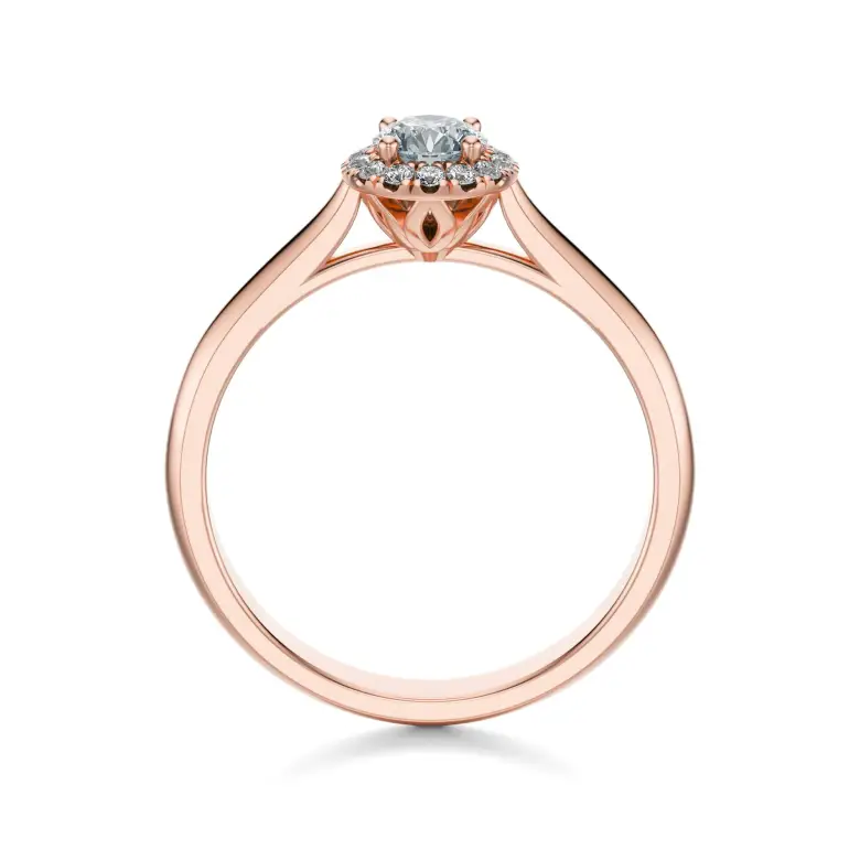 Pierścionek z różowego złota z diamentami AJPZ_092